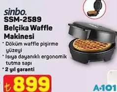 SİNBO SSM-2589 BELÇİKA WAFFLE MAKİNESİ